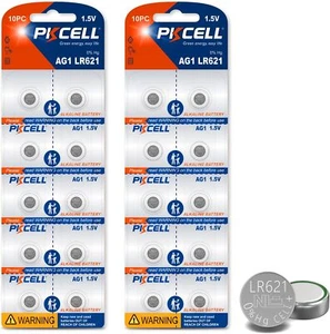 20pcs AG1 LR621 364 164 SR60 1.5V Button Coin Cell Alkaline Batteries for Watch - Picture 1 of 3