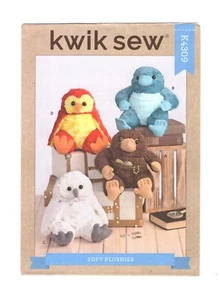 Sewing Pattern for Stuffed Toys, Animals, Kwik Sew K4309, Uncut F/F - Picture 1 of 3