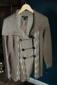 STYLE & CO. - Walnut Color Button Front Knit Sweater XL NWT - Picture 1 of 4