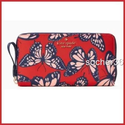 CARTERA CONTINENTAL GRANDE KATE SPADE CHELSEA THE LITTLE BETTER BUTTERFLY NUEVA CON ETIQUETAS $199 Foto 1 de 4
