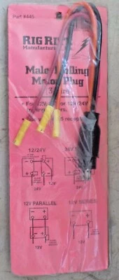 # 445 Rig Rite Male Trolling Motor Plug 3 Wire 10 AWG - Image 1 of 3