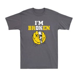 I'm Broken Workout Running Invisible Illness I'm Ok Broken Men's T-Shirt - Picture 1 of 10