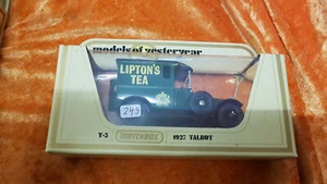 MM - Matchbox Models of Yesteryear Y-3 1927 Talbot Van  Liptons Tea OVP #249 - Bild 1 von 2