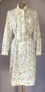 Vintage JONATHAN LOGAN 1960’S Floral Pattern SCARF DRESS Long Sleeve - Picture 1 of 7