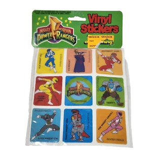 VINTAGE 1993 MIGHTY MORPHIN POWER RANGERS VINYL STICKERS NEW IN PACKAGE SEALED - Picture 1 of 6