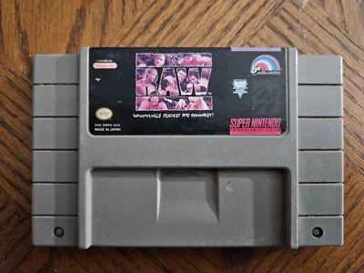 SNES WWF Raw Game Cartridge Super Nintendo - Image 1 of 4