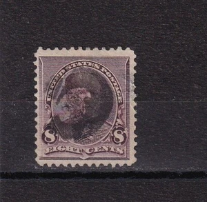 1893 US Stamp # 225 General William Tecumseh 8 ¢ Lilac Pref 12 Fancy XF Lot 541 - Picture 1 of 2
