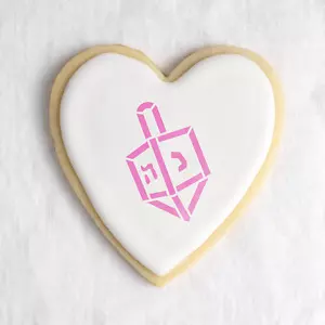 Plantilla de galletas Hanukkah Dreidel - plantillas Mylar duraderas y reutilizables - Imagen 1 de 6