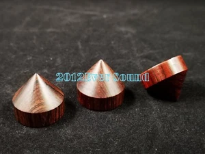 3x 30mm Wood Speaker Spike Isolation Feet Stand Cone Turntable Amp HiFi audio  - Picture 1 of 4