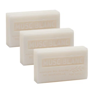 White Musk, French Soaps with Shea Butter, Traditional Savon de Marseille 3x125g - Picture 1 of 1