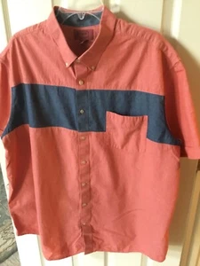 Camicia The Foundry Supply Co. uomo 2XL manica lunga abbottonata arancione denim usata in ottime condizioni - Foto 1 di 12