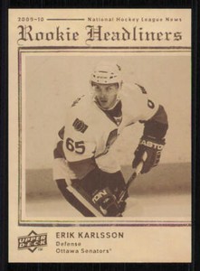 2009-10 Upper Deck Rookie Headliners #RH15 Erik Karlsson