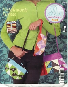 Ellie Mae K149 Patchwork Purses Sewing Pattern Handbag Bag Uncut - Picture 1 of 2