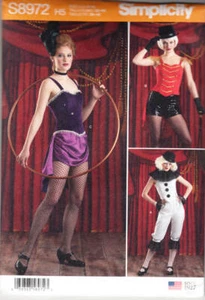 Sewing Pattern Simplicity 8972 Costumes w Corset - Circus Performer, Burlesque - Picture 1 of 3