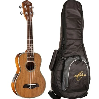 Oscar Schmidt OU5EK Hawaiian Koa Acoustic Electric Concert Ukulele with Gig Bag - Image 1 of 4