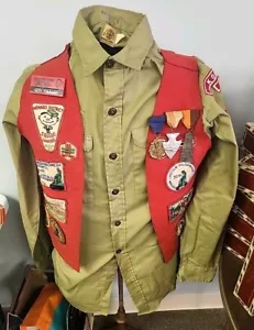 Uniforme Boy Scout 1960-70 vintage, chaleco, 39 parches prendedores raros, BSA KOKOMO IND - Imagen 1 de 24