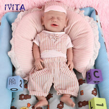 19''Lifelike Reborn Baby Sleeping Baby Boy Full Body Silicone Doll Infant