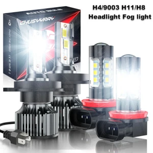 For Toyota Yaris 2006-2019 6000K 4X LED Headlight High/Low Fog Light Bulbs Combo - Bild 1 von 16