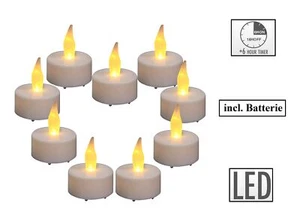LED Teelichter mit Timer 6 Stunden flackernd Kerzen Teelicht mit Batterie - Bild 1 von 30