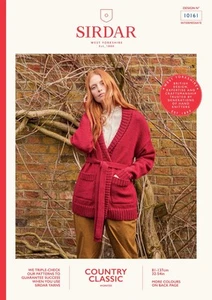 Knitting Pattern Sirdar 10161 ARAN Worsted  Ladies  Wrap Cardigan size 32-54" - Picture 1 of 3