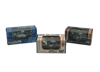 Lot of 3 Nascar 1/64 Scale Cars 1998 #12 Jeremy Mayfield Mobil 1 Plus More - Image 1 of 4