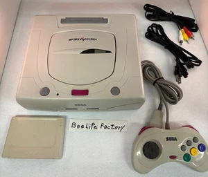 Sega Saturn Console HST-3220 W/Controller Cables Powermemory Tested Japan - Picture 1 of 14