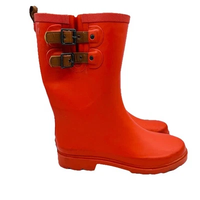 Botas Chooka Mujer Talla 9 Rojo Tulipán Medio Lluvia Impermeable Jardinería Doble Correa Foto 1 de 4