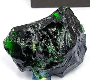 7143 Ct Natural Green Tsavorite Garnet | Certified Rough Specimen Gemstone 5ARO - Picture 1 of 11