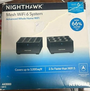 NETGEAR - Nighthawk AX3000 Mesh WiFi 6 System with Router + 1 Satellite Extender - Picture 1 of 6