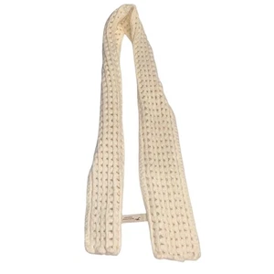 Hollister Grueso Tejido Bufanda Crema Acogedora Lana Invierno Accesorio Para Mujer Talla Única - Imagen 1 de 7