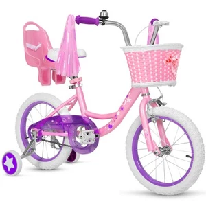 WEIZE Girls Bike for 3-12 Years Old Kids 14 16 20 Inch Kids Bike with Trainin... - Picture 1 of 8