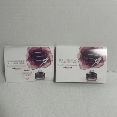 Sisley Black Rose Precious Face Oil Mask samples - .01 fl oz/.5 ml - 2 Pc New - Image 1 of 4
