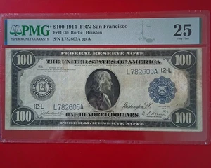 1914 $100 Federal Reserve Note SAN FRANCISCO - Picture 1 of 4