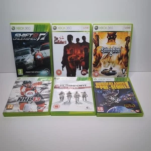 6 x Xbox 360 Game Bundle Godfather 2, Saints Row, Shift 2, Borderlands++ - Picture 1 of 3
