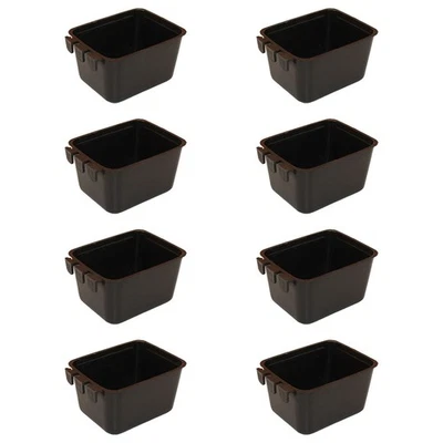 Cage Cups 8-pk Black 1 Pint/16 fl oz Hanging Feed & Water Cups Chicken Poultry - Image 1 of 4