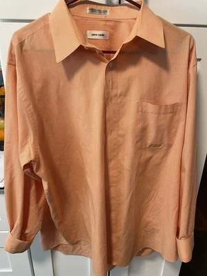 Camisa de vestir Pierre Cardin para hombre a rayas naranja 17 34/35 Foto 1 de 4