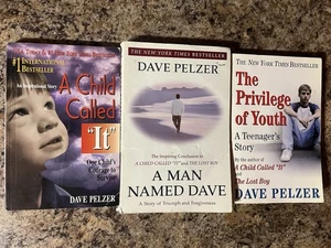 3 Book Lot Paperback Man Named Dave Pelzer Child Called It Memoir Banned - Bild 1 von 3