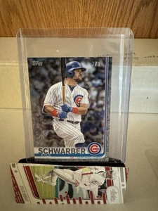 2019 Topps Mini Kyle Schwarber #349 Chicago Cubs Platinum 1/1 SSP Phillies - Picture 1 of 3