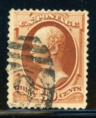 UNITED STATES 19th Century Selections: Scott #217 30c Org Brn 1888 CV$90+ - Image 1 of 2