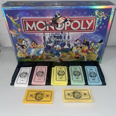 Pack de Monopoly Edición Disney Dinero 2001 Disney Monopoly Juego Piezas/Piezas Foto 1 de 3