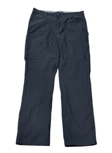 Eddie Bauer Mens Fleece Lined Tech Pants Stretch 34x32 Black Outdoor Performance - Picture 1 of 8
