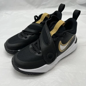 Nike Team Hustle D 11 (PS) schwarz/gold/weiß Kinder Sneaker Gr. 12C Basketball - Bild 1 von 8