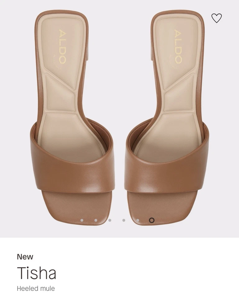 ALDO Tisha Marrón Tacón Bloque Mula Sana Como Nuevo Talla 9 Foto 1 de 4