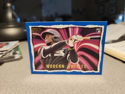 Luis Robert RC 75/99 2020 Topps Gallery Modern Artist BLUE PARALLEL SSP Chicago - Image 1 of 2