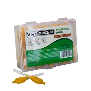 40 Pcs Interdental Floss Proxy Brush Removes Plaque Between Teeth, Size 0.6mm - Picture 1 of 2
