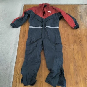 Spiewak Outerwear Avis XL Jumpsuit Insulated Hooded Reflective Stripes Gray VGUC - Picture 1 of 8