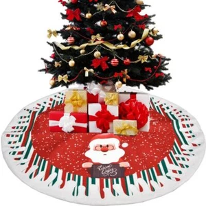Xmas Layout Christmas Carpet Xmas Tree Skirt Xmas Decor Floor Mat Cover - Picture 1 of 17