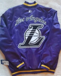 Los Angeles Lakers Starter Jacket Full Snap Quilt Lined Alternative Logo Sz XL🔥 - Picture 1 of 14