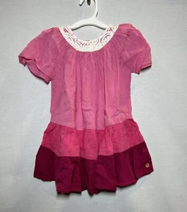 Girls' Happy by Pink Chicken Cotton Gauze Tent Dress - Pink & Magenta (3Y) - Picture 1 of 2