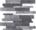 Selbstklebender Stab Wandbelag Steinoptik schwarz silber 200-32BSI10Mosaikmatten